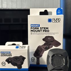 QUADLOCK FORK STEM MOUNT PRO and VIBRATION DAMPENER  W/ FREE UNIVERSAL ADAPTER 🏍️