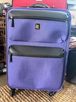 IT Luggage Purple Softside Carry-On Suitcase