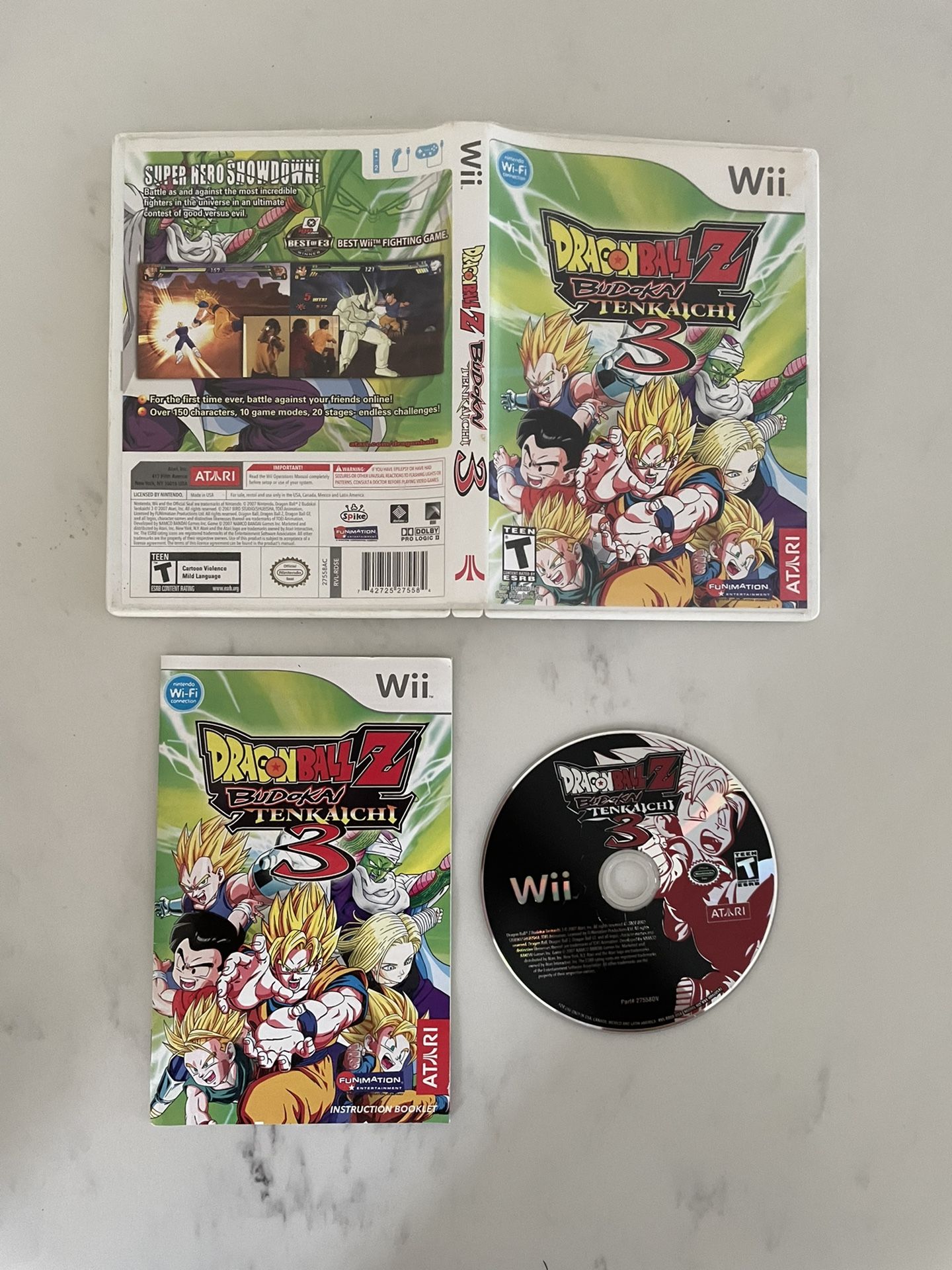 Dragon Ball Z Budokai Tenkaichi 3 Nintendo Wii GAME for Sale in Chula  Vista, CA - OfferUp