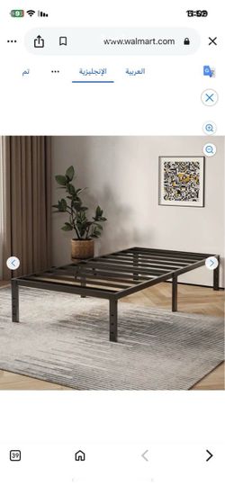 Black Metal Platform Bed Frame