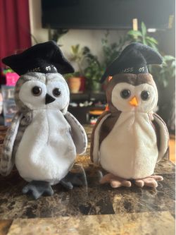 Vintage Beanie Baby Owls Wise & Wiser