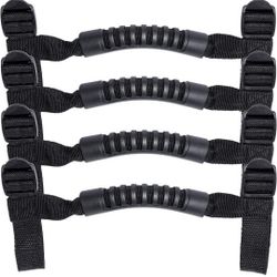 4 x Roll Bar Grab Handles Grip Handle for Jeep Wrangler (Fits SOT) Black