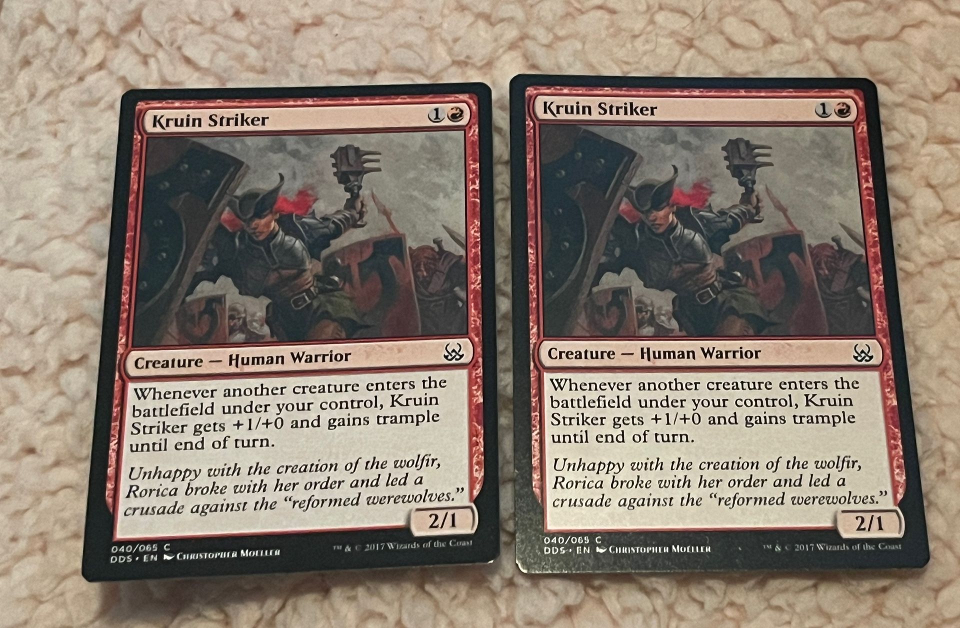 2x Kruin Striker, Duel Decks: Mind vs. Might #40 MTG
