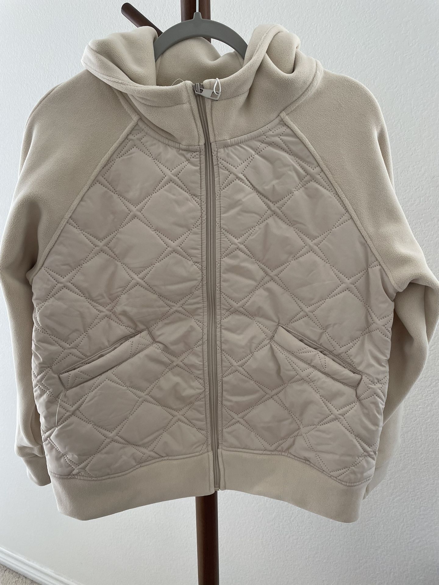 Brand New Diamond Quilted And Oleron Fleece Patchwork Jacket