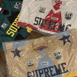Supreme Star Football Jersey Green, Red, Gold FW 24 Week 8