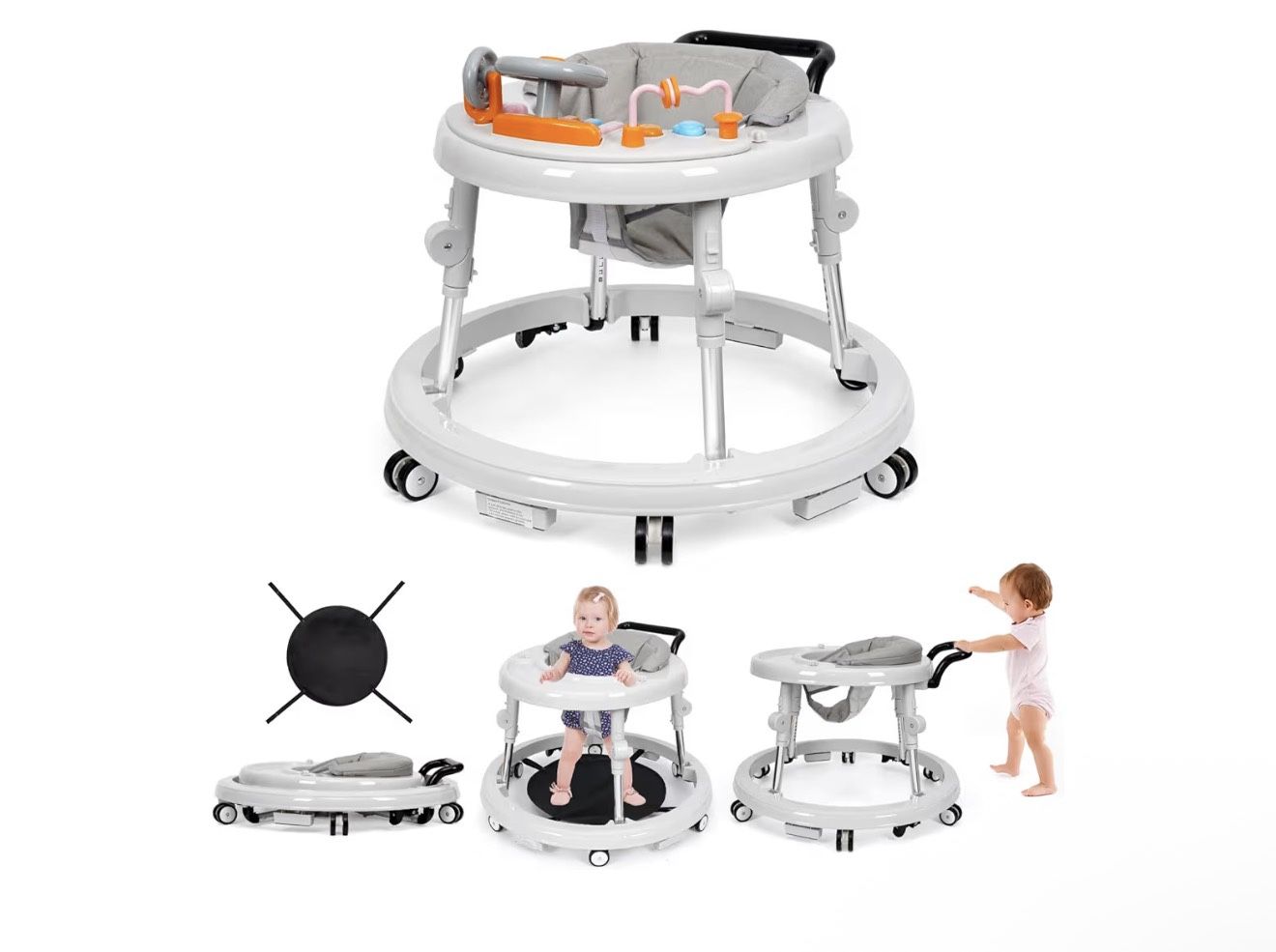 Baby Walker with Wheels, Music and Lights Baby Walker for Boys Girls 6-12 Months,F...