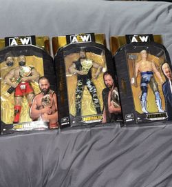 3 AEW Wrestling Action Figures