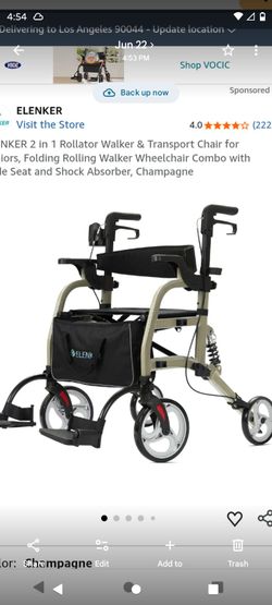 ELENKER ROLLATER WHEELCHAIR