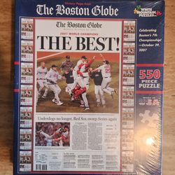 White Mountain The Boston Globe 550 Pc Puzzle THE BEST RED SOX NEW