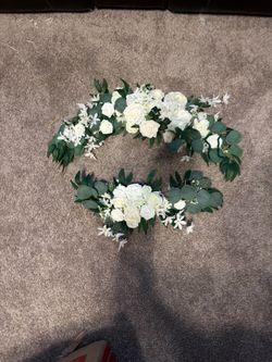 White Floral Arch Swag