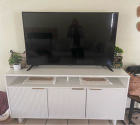 A TV and a table
