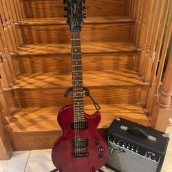 Epiphone Les Paul  W/ Fender Amp 