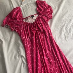 shein long pink dress