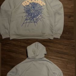 Sp5der Skyblue Hoodie