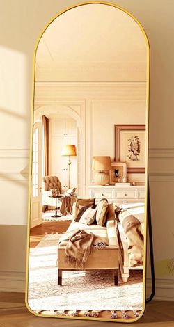 Gold Arched Full Length Mirror
