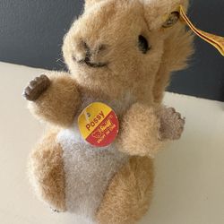 Steiff squirrel Possy 5.5” With Tags 