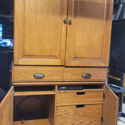 Solid Oak Armoire