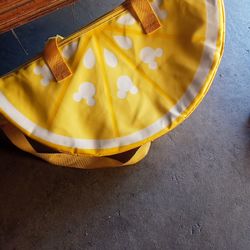 DISNEY Store Mickey Mouse Lemon Slice Wedge Cooler Bag Insulated 20" Summer Fun