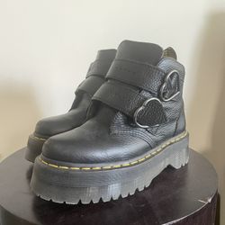 Black Dr. Martens Devon Heart Boots - Size 6