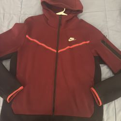 Dark Red Nike Tech 