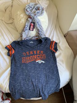 Denver Broncos Shirt And Scarf ( New )