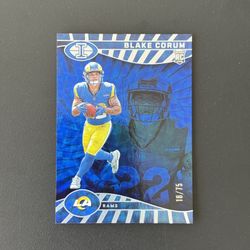 Blake Corum Rookie 2024 Panini Illusions #54 Sapphire Trophy Collection #/75