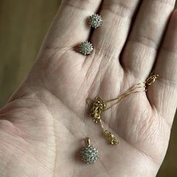 Diamond And Necklace Set 