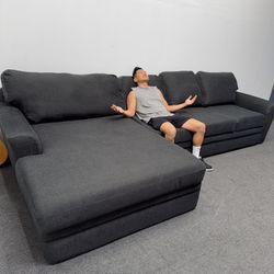 Oversized Prestige Black Sectional Couch *Personal Favorite* In amazing condition ❌ Half Priced