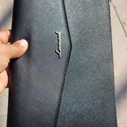 Lovebook Wallet Clutch Black Faux Leather Size 12.25"X 7.25"