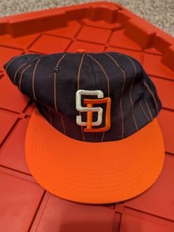 Vintage San Diego Padres Baseball Cap Hat Pinstripe Snapback NEW SGA SD T&S Bank
