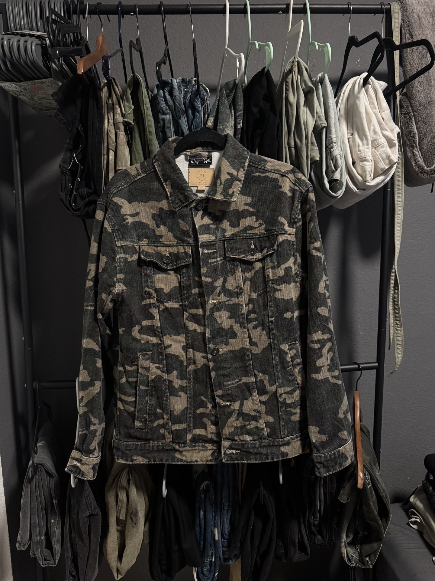 Cypress Hill camouflage denim jacket