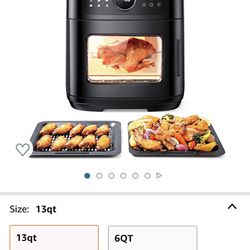 Air Fryer Oven, Camping Air Fryers Portable Rotisserie and Convection Oven, Air Fryer 13QT for Famil