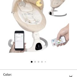 Baby Swing for Infants to Toddler Portable Babies Swing Timing Function 5 Swing Speeds Bluetooth Touch Screen Music Speaker with 10 Preset Lullabies 5