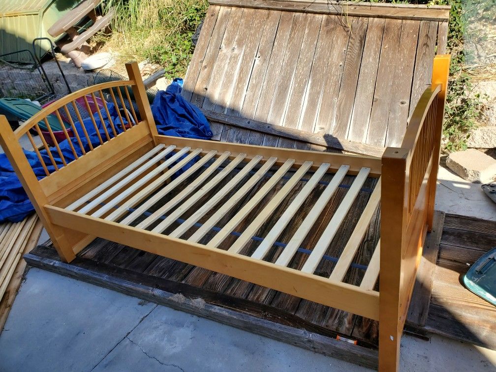 Twin Bed Frame (Used Matress with juice stained Free if you wanted)