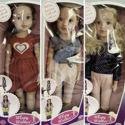 Set of 3 Wispy Walker 27” Uneeda Walking Dolls
