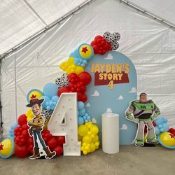 Ballon garland , backdrop , party decorations