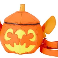 NWT In Plastic Rare  Loungefly Glow In The Dark Stitch Jack O Lantern Crossbody 