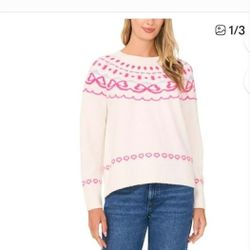 Vince Camuto Ladies Valentine Crewneck Sweater 
