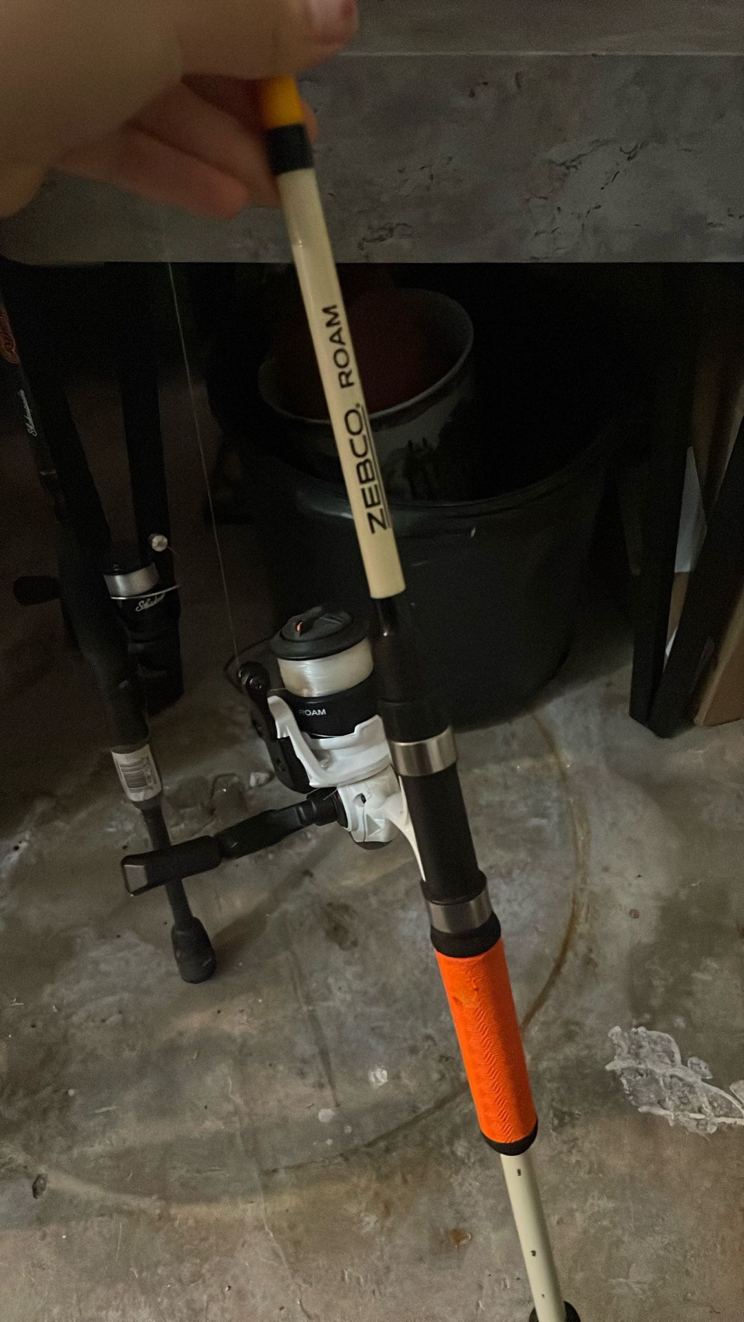 Zebco Roam Spinning Reel and Fishing Rod Combo, 6-Foot 6-Inch Rod, Size 30 Reel, Orange