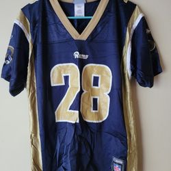 Youth Large Marshall Faulk Rams NFL Reebok Jersey