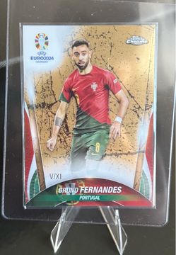 Bruno Fernandes Topps Chrome UEFA Euro 2024 Card V/XI