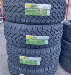 265/70R16 All Terrain Tires with White Lettering