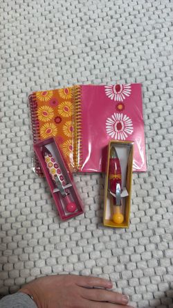 Notebooks and pens