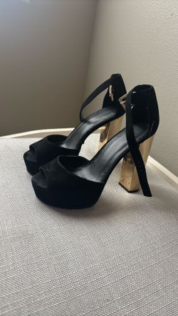 Michael Kors black suede heels (size 7M)