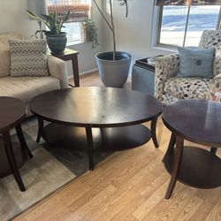 Coffee Table And 2 End Tables