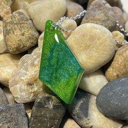 Handmade Green Pendant With Necklace