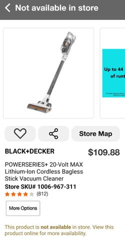 BRAND NEW NIB SEALED BLACK+DECKER POWERSERIES+ 20-Volt MAX Lithium-lon Cordless Bagless Stick Vacuum Cleaner