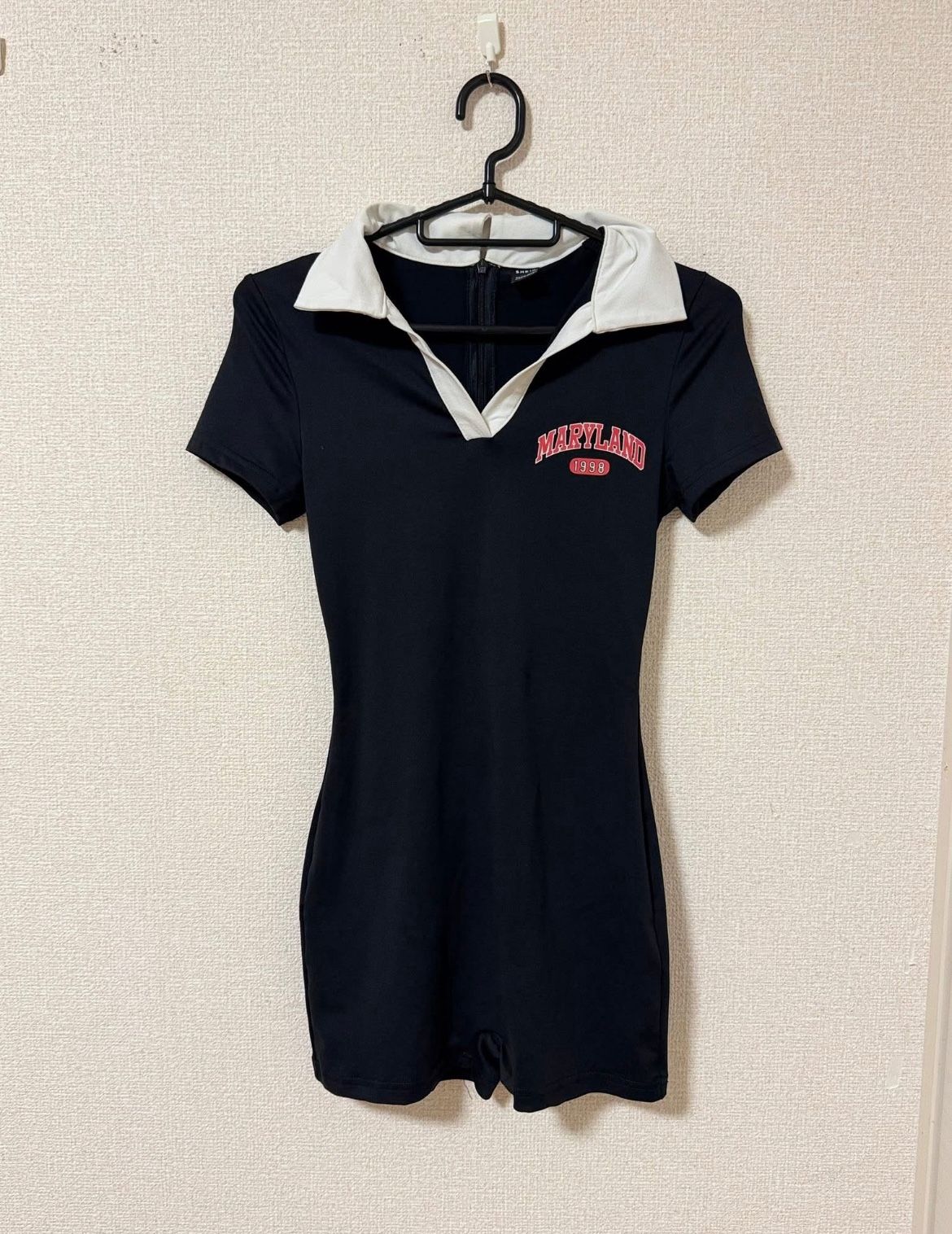 Medium Black and white Maryland polo tight bodysuit