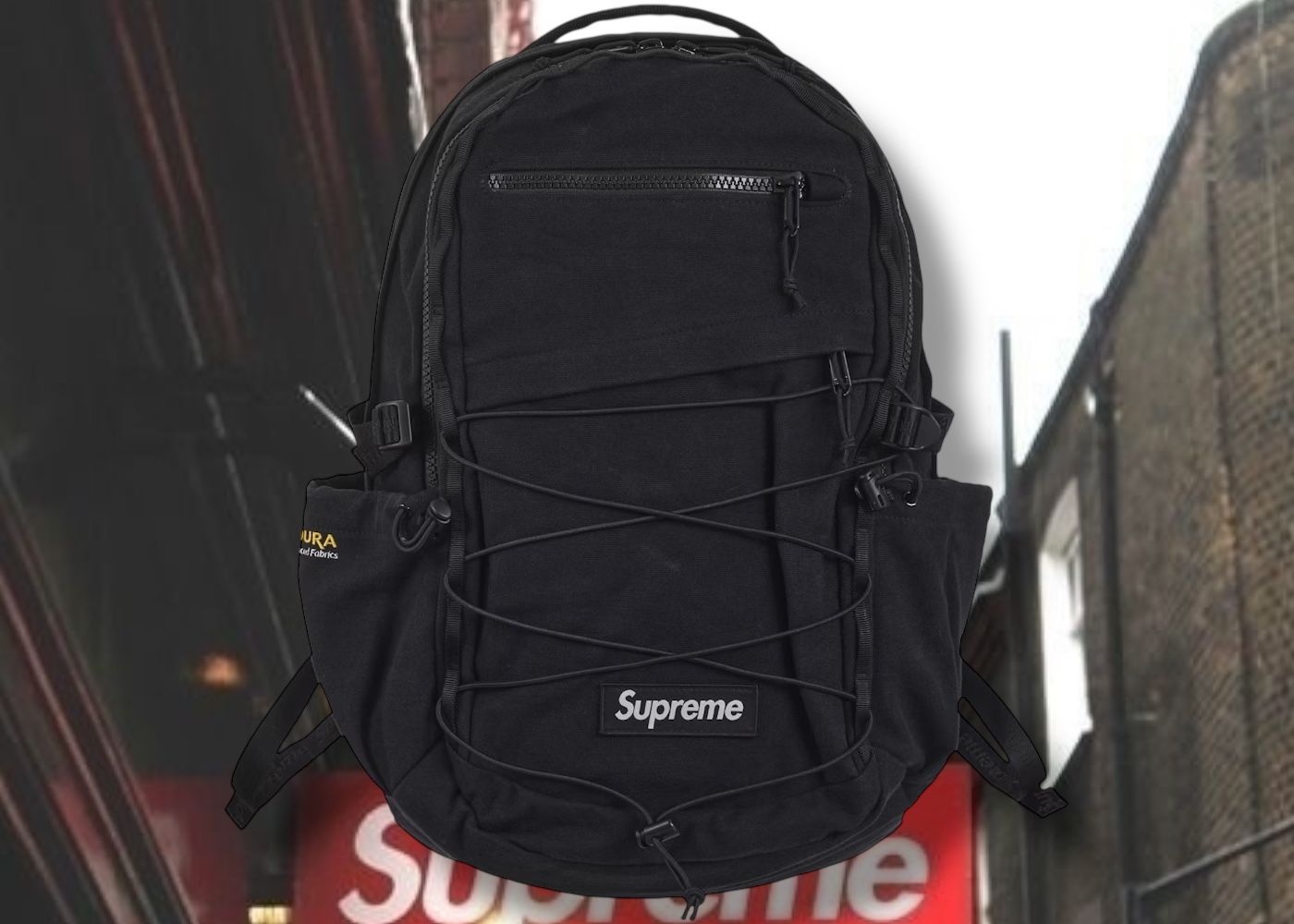 Supreme Backpack Black SS25 Water Resistant