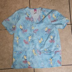 Vintage Tinker Bell nurse scrubs